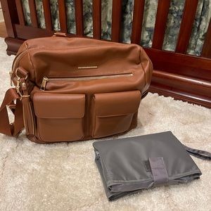 Ella Dane diaper bag in caramel